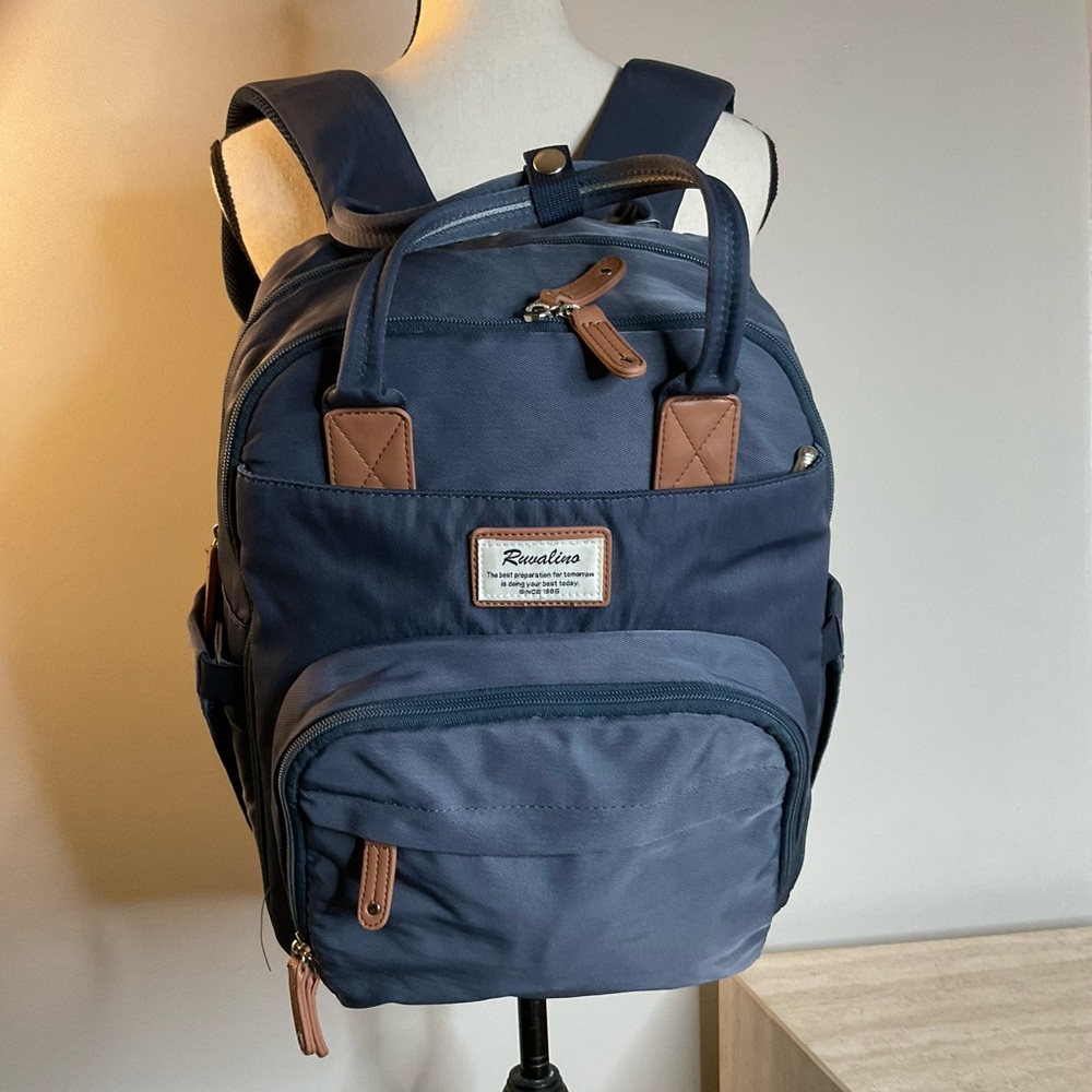 Ruvalino Classic Diaper Bag Backpack, Navy Blue, Unisex, EUC! - Picture 7 of 11